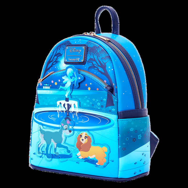 Loungefly Lady And The Tramp 70th Anniversary Mini Backpack
