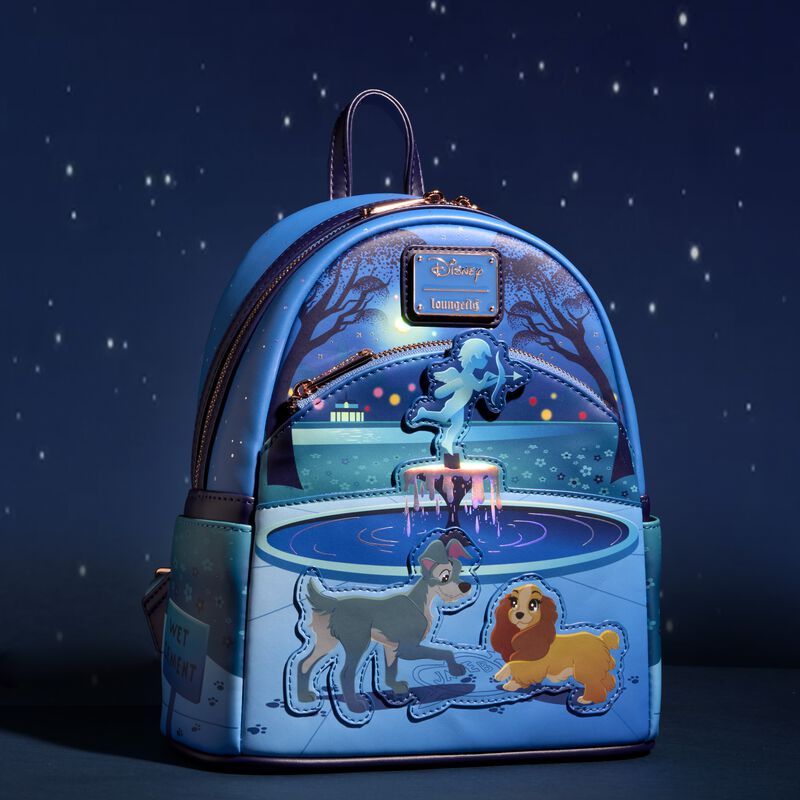 loungefly Lady and the Tramp 70th Anniversary Mini Backpack