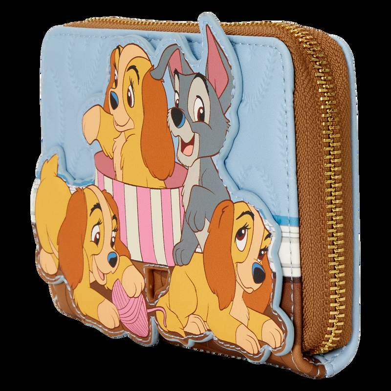 Loungefly Lady And The Tramp Exclusive Puppies Zip Around Wallet