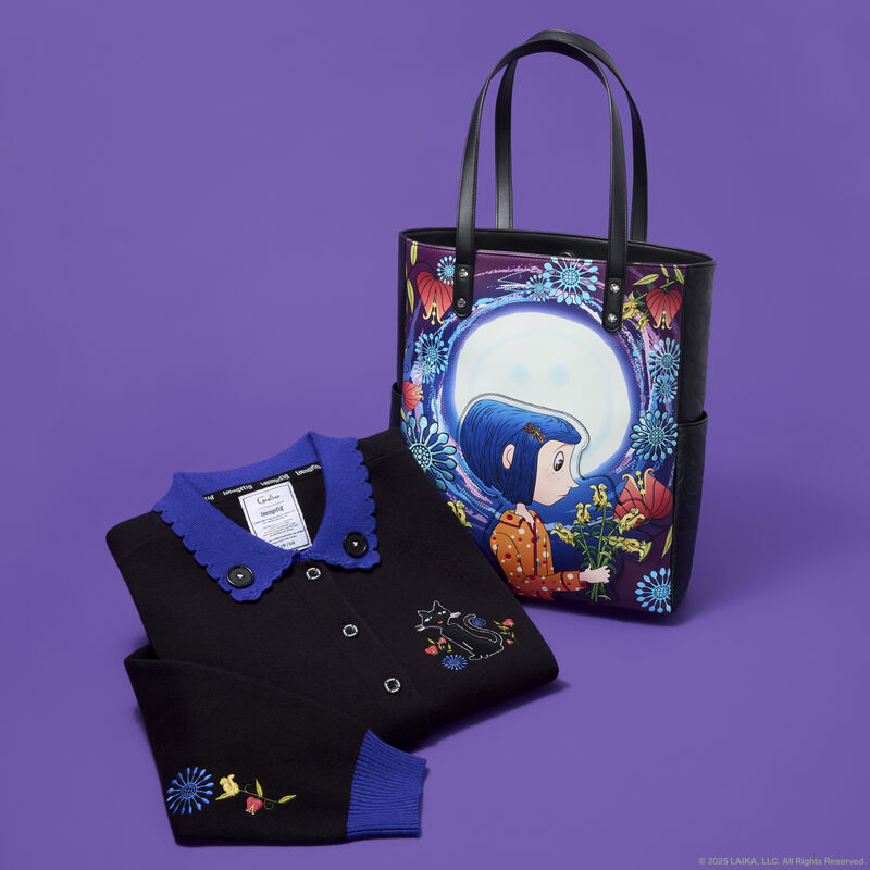 Loungefly Coraline Floral Cat Collared Cardigan