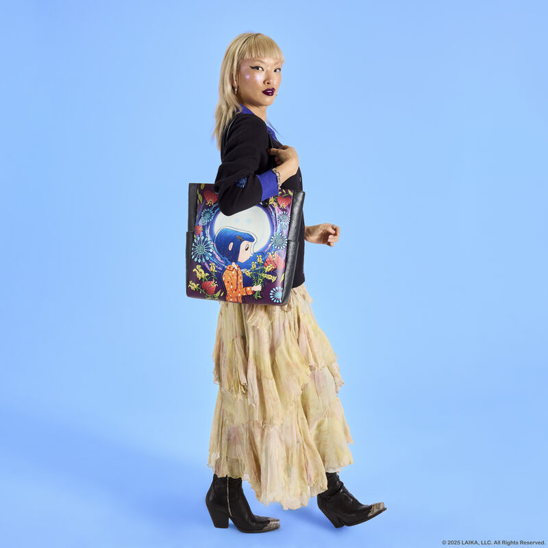 loungefly Coraline Garden Glow Tote Bag