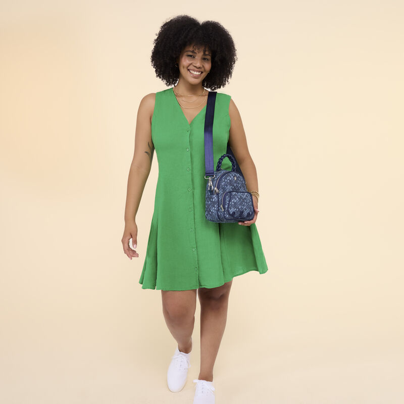 loungefly Loungefly Faux Denim Convertible Mini Backpack & Crossbody Bag