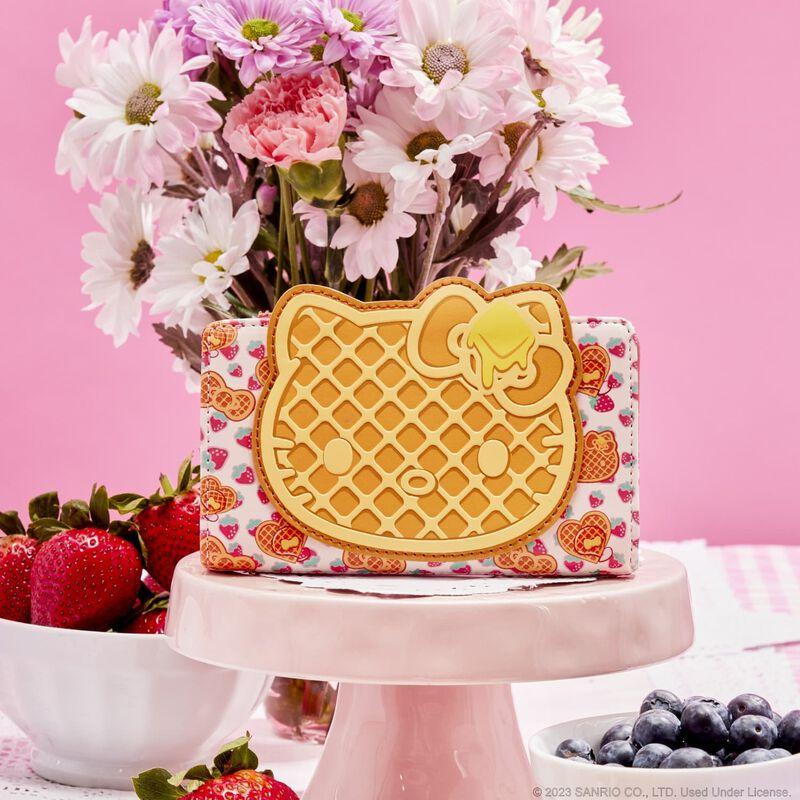loungefly Hello Kitty Breakfast Waffle Flap Wallet