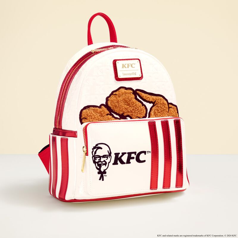 loungefly KFC Chicken Bucket Sherpa Mini Backpack