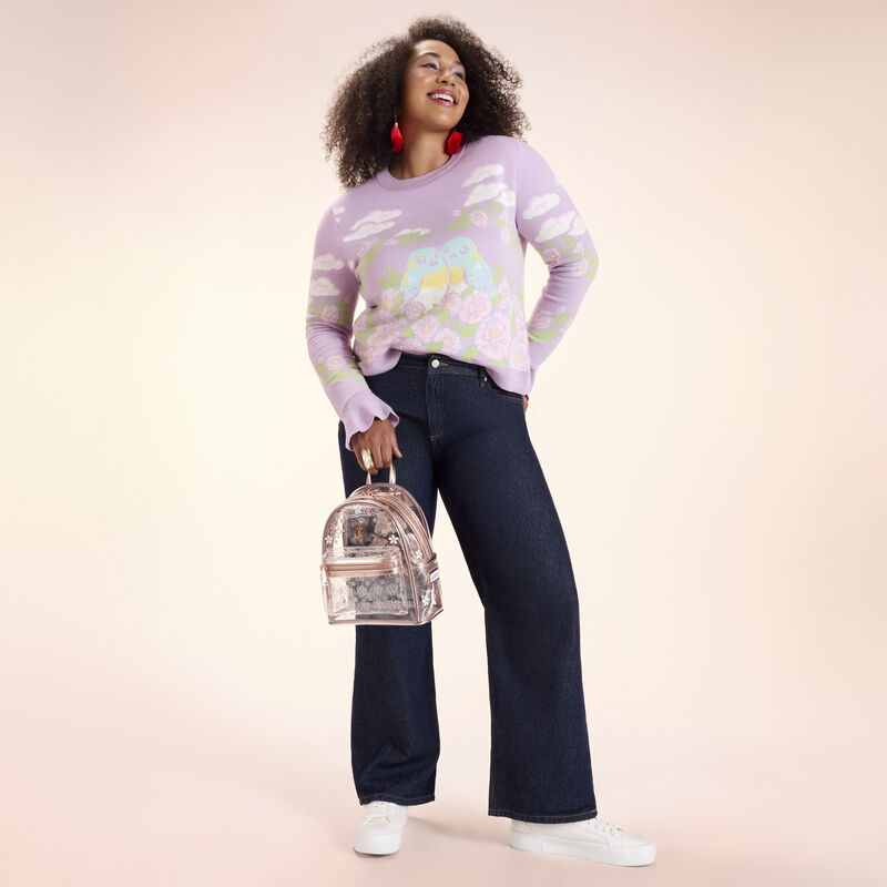 loungefly Loungefly Clear Floral Mini Backpack