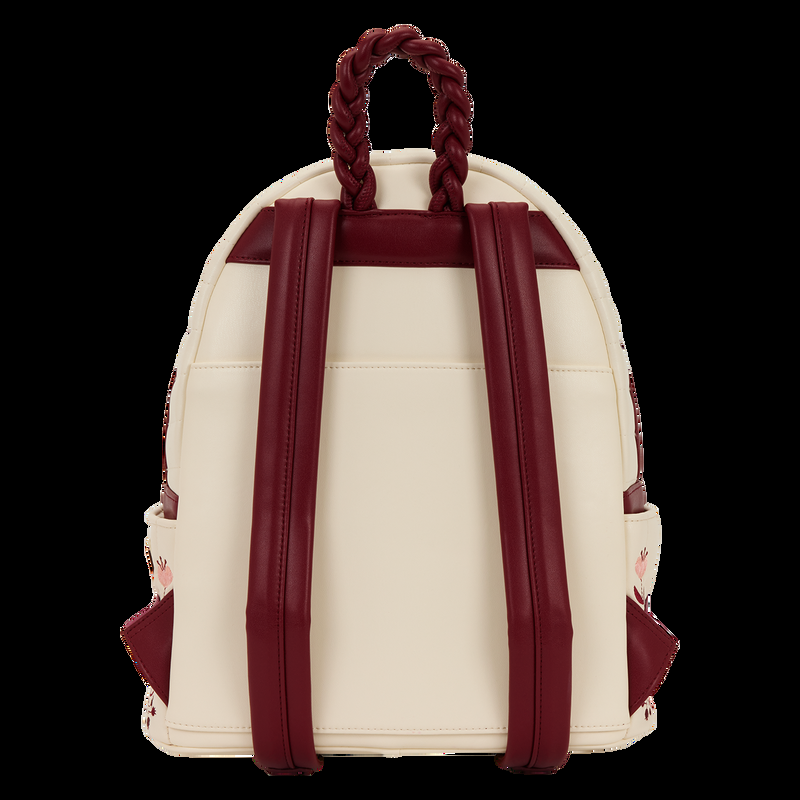 Loungefly Loungefly Cream & Red Floral Mini Backpack