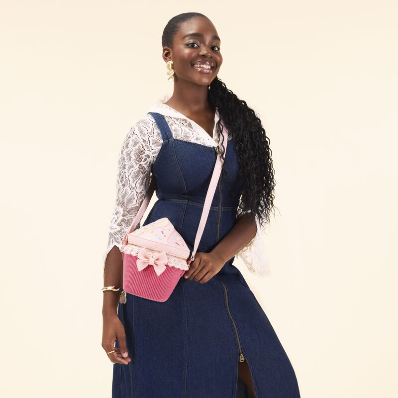 loungefly Loungefly Figural Cupcake Crossbody Bag