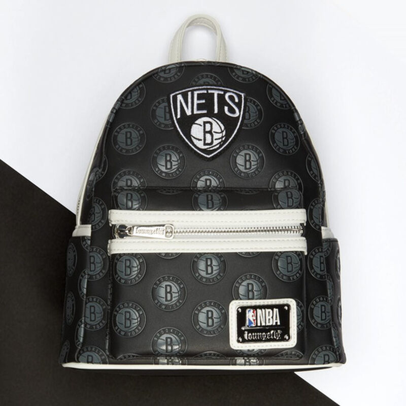 loungefly NBA Brooklyn Nets Logo Mini Backpack