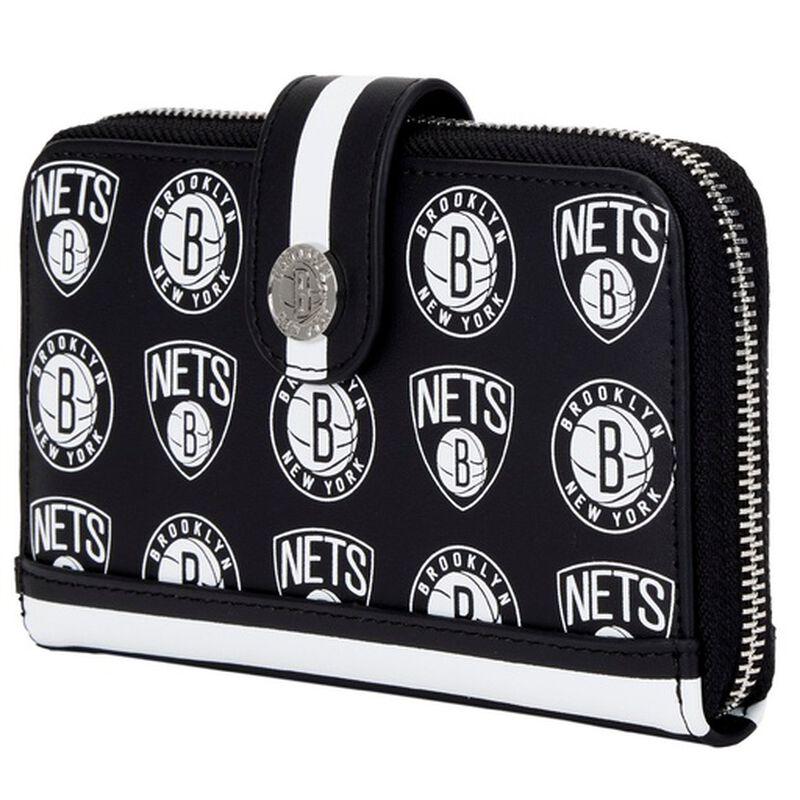 Loungefly NBA Brooklyn Nets Logo Zip Around Wallet