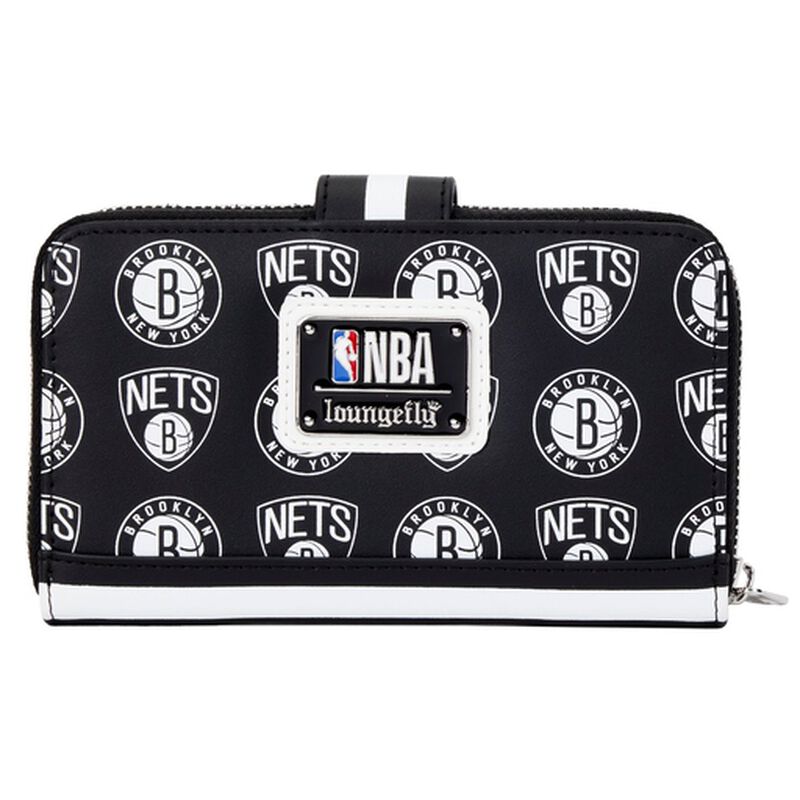 Loungefly NBA Brooklyn Nets Logo Zip Around Wallet