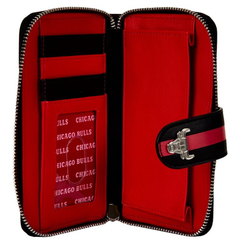 Loungefly NBA Chicago Bulls Logo Zip Around Wallet