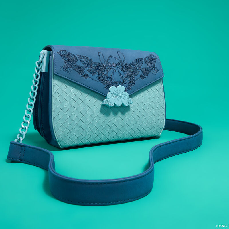 Loungefly Stitch Embroidered Floral Crossbody Bag