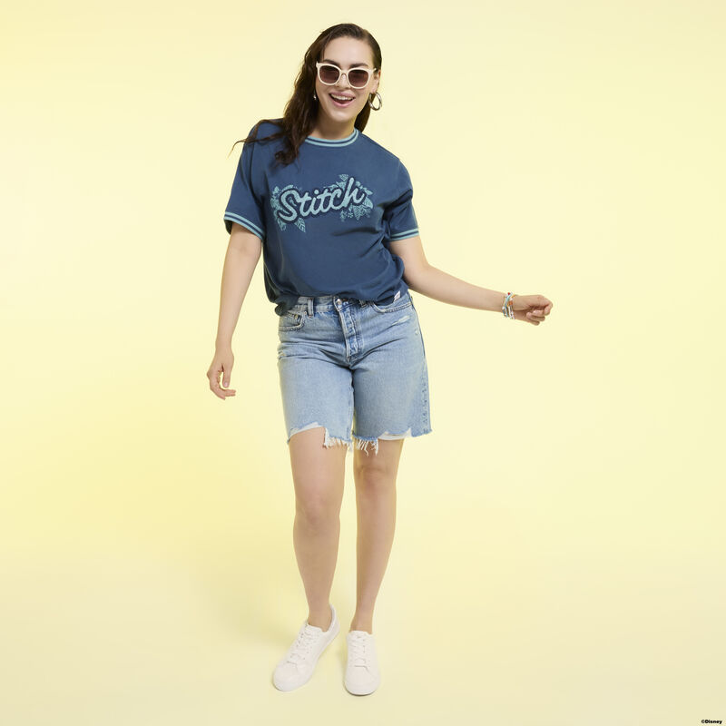 loungefly Stitch Patch Unisex Ringer Tee