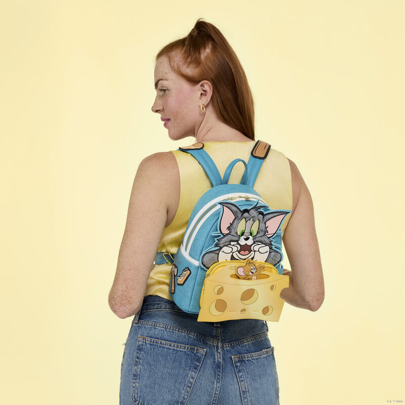 loungefly Tom and Jerry Plush Pop-Up Mini Backpack