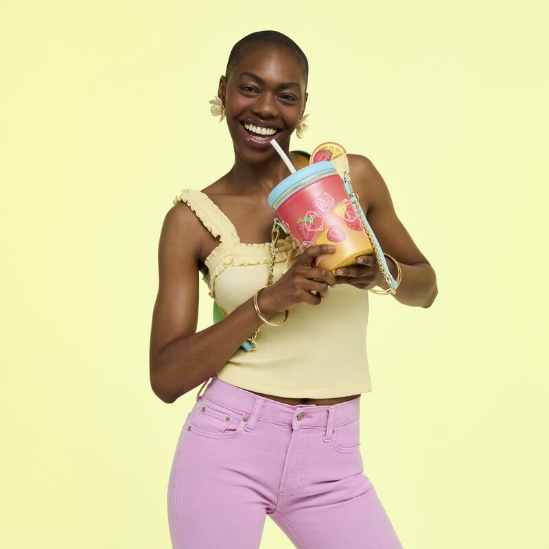 loungefly Loungefly Tropical Drink Figural Crossbody Bag