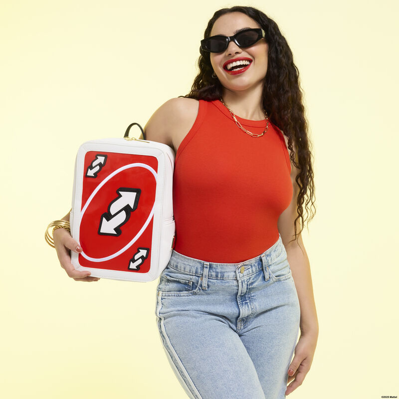 loungefly Uno Reverse Card Mini Backpack