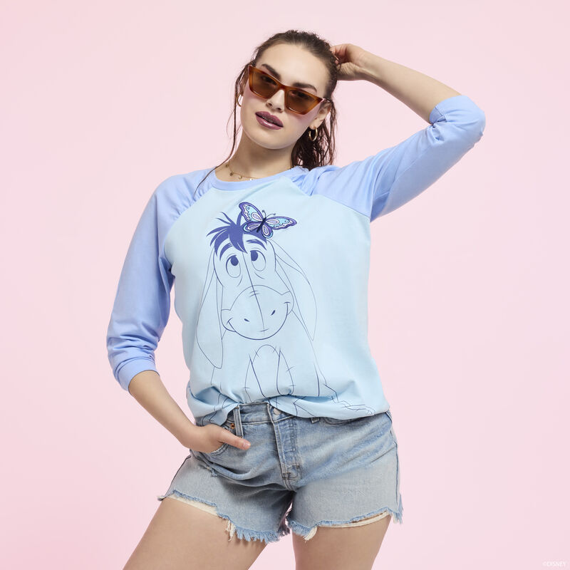 loungefly Winnie The Pooh Eeyore Unisex Raglan Tee