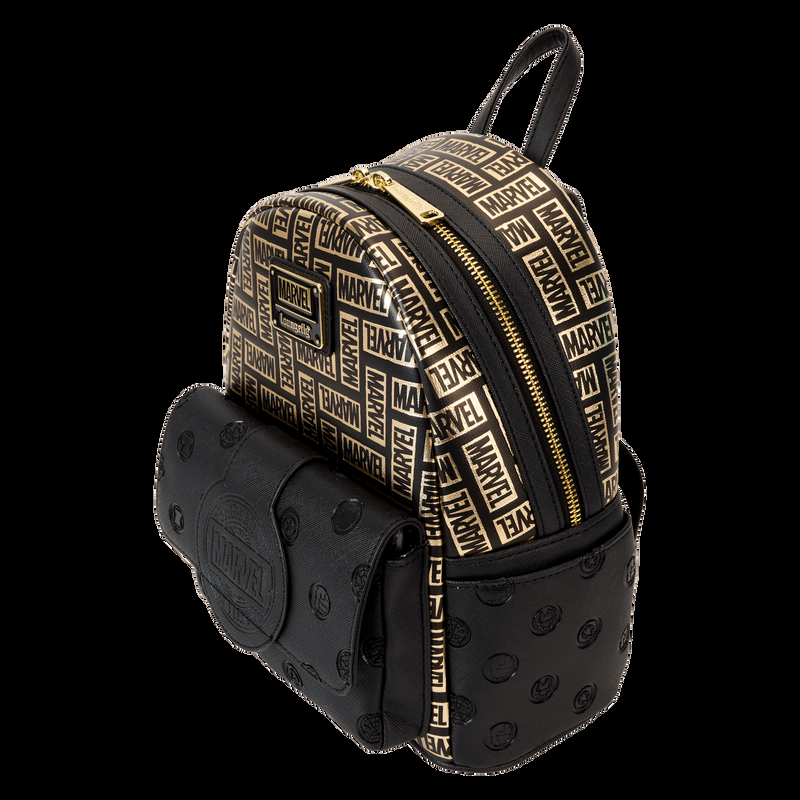 Loungefly Marvel 85th Anniversary All-Over Print Logo Mini Backpack