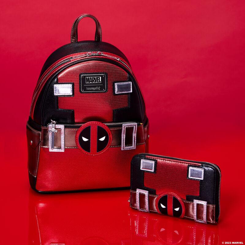 Loungefly Marvel Metallic Deadpool Cosplay Mini Backpack
