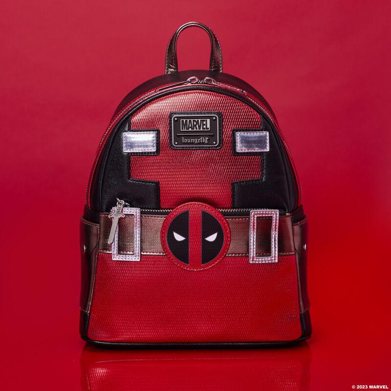 loungefly Marvel Metallic Deadpool Cosplay Mini Backpack