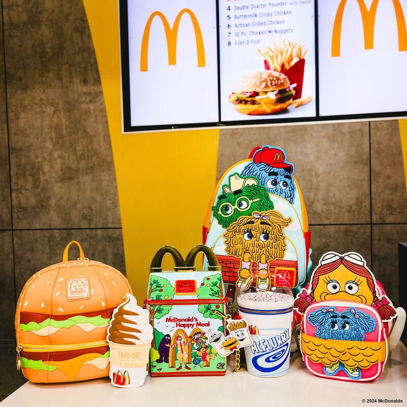 Loungefly McDonald's Vintage Fry Kids Triple Pocket Mini Backpack