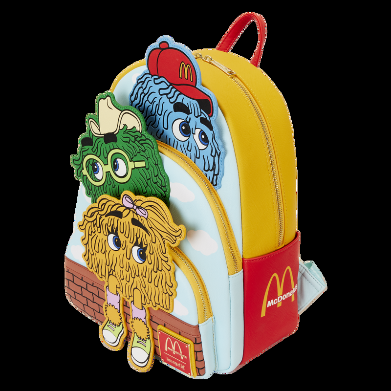 Loungefly McDonald's Vintage Fry Kids Triple Pocket Mini Backpack