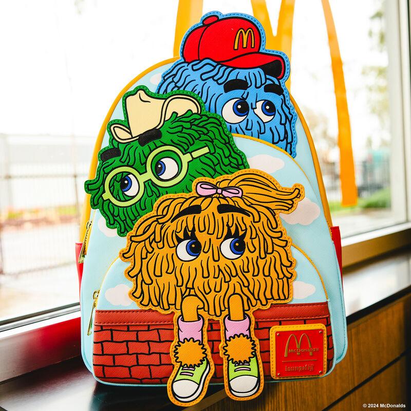 loungefly McDonald's Vintage Fry Kids Triple Pocket Mini Backpack