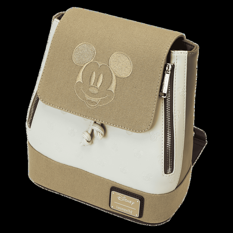 Loungefly Mickey & Friends Canvas All-Over Print Drawstring Bucket Mini Backpack
