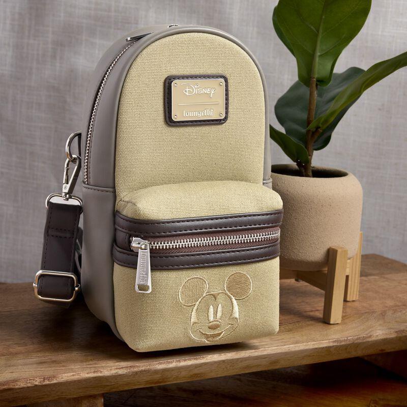 Loungefly Mickey & Friends Canvas Drink Holder Crossbody Bag