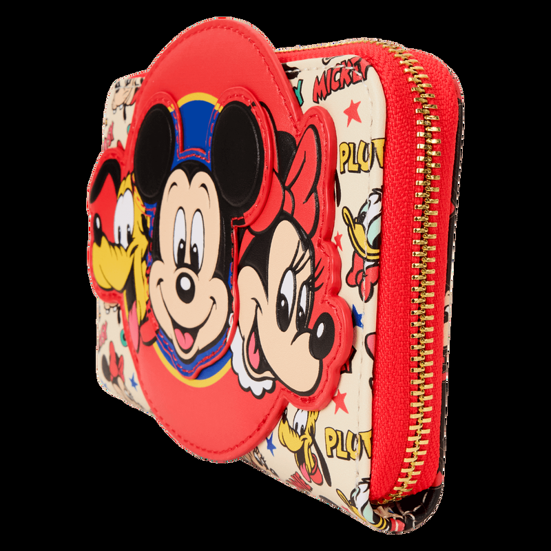 Loungefly Mickey & Friends Classic All-Over Print Zip Around Wallet