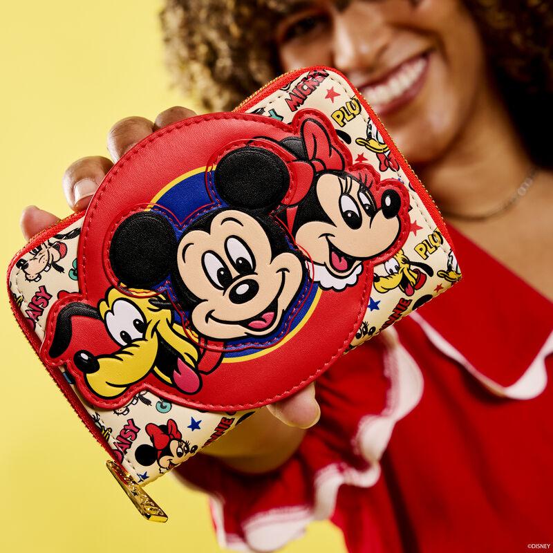 loungefly Mickey & Friends Classic All-Over Print Zip Around Wallet