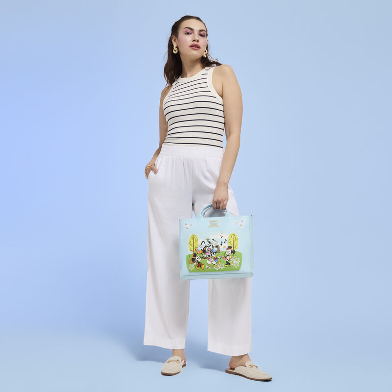 loungefly Mickey & Friends Exclusive Park Day Convertible Backpack & Tote Crossbody Bag
