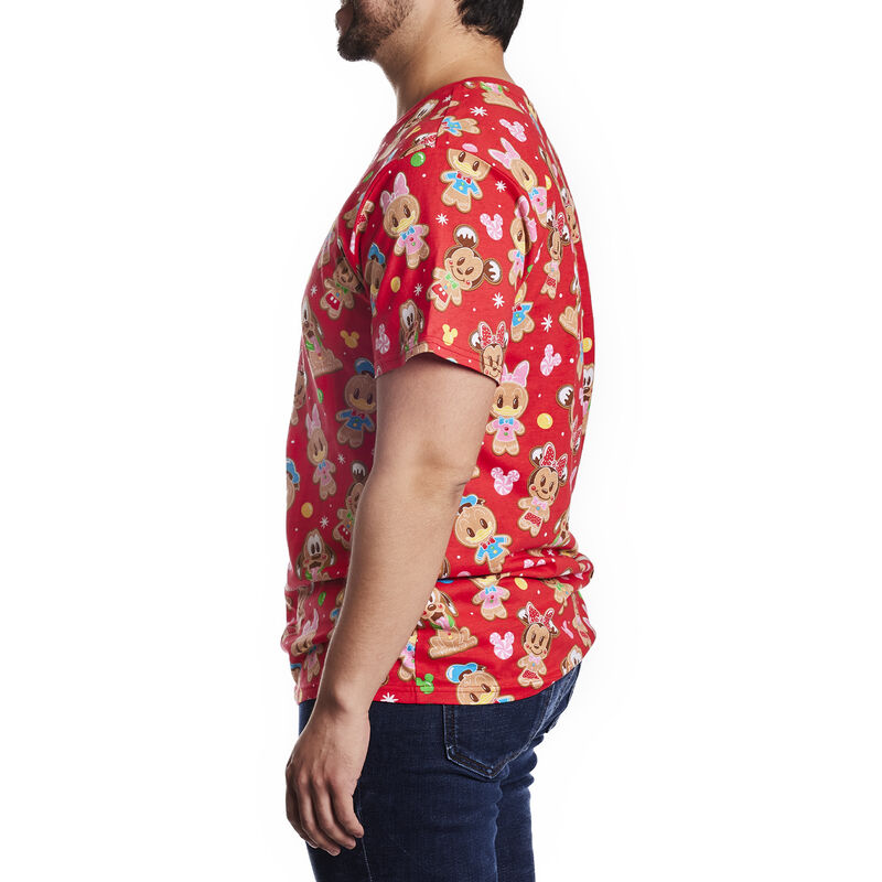 Loungefly Mickey & Friends Gingerbread Cookie All-Over Print Unisex Tee