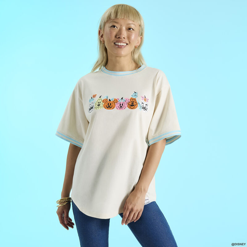 loungefly Mickey & Friends Jack-o'-Lantern Glow Sporty Tee