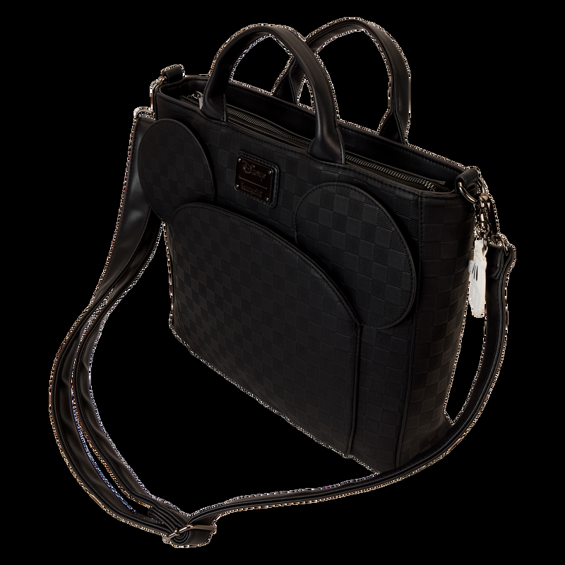 Loungefly Mickey Mouse Checkered Texture Convertible Backpack & Tote Crossbody Bag