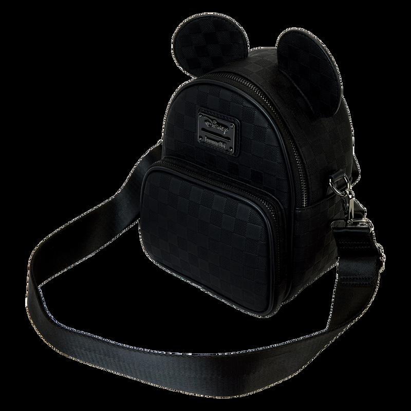 Loungefly Mickey Mouse Checkered Texture Convertible Mini Backpack & Crossbody Bag