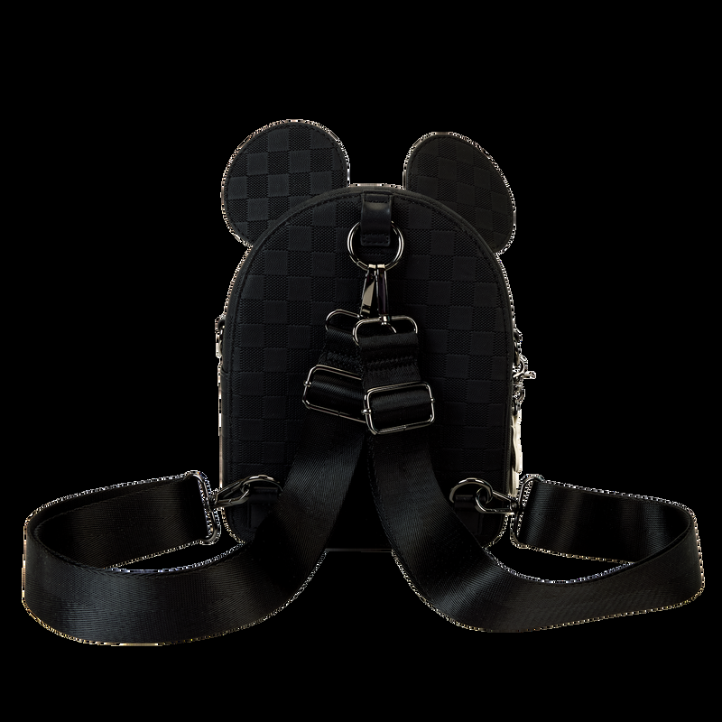 Loungefly Mickey Mouse Checkered Texture Convertible Mini Backpack & Crossbody Bag