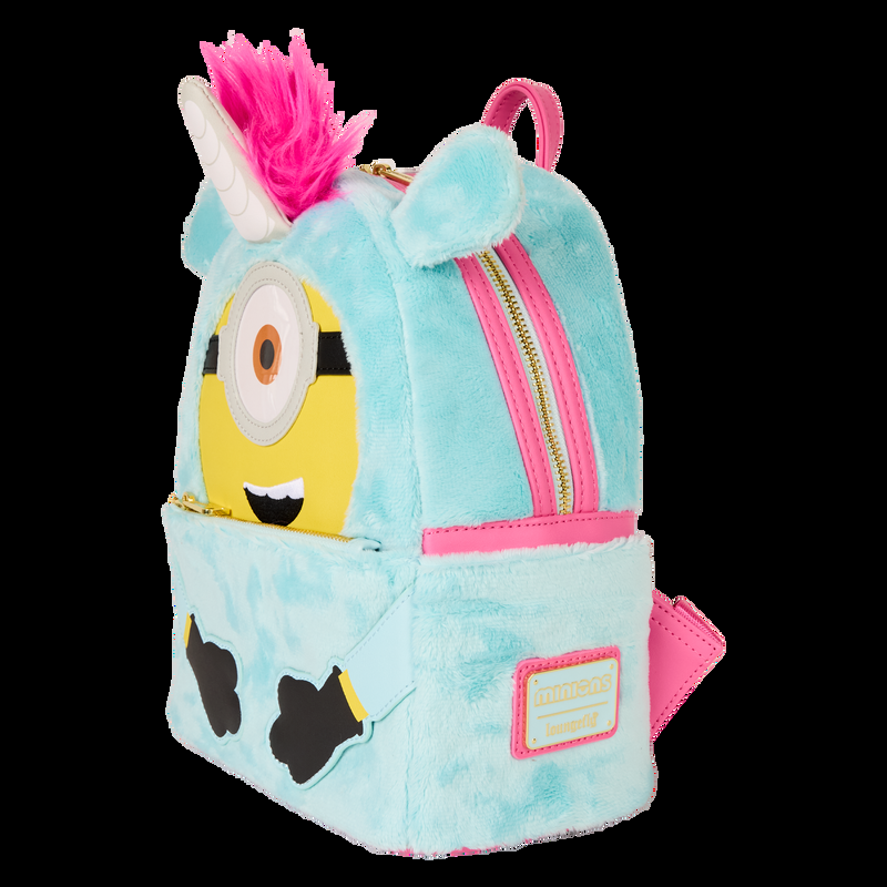 Loungefly Minions Fluffy Unicorn Exclusive Costume Plush Mini Backpack