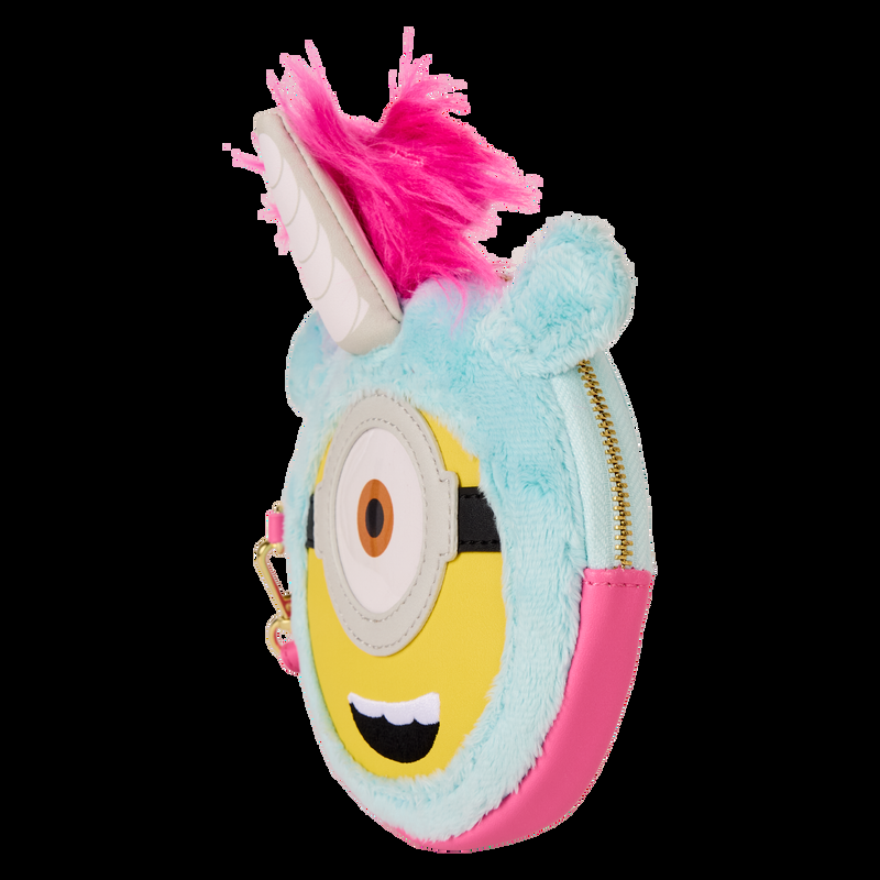Loungefly Minions Fluffy Unicorn Exclusive Costume Plush Wristlet Wallet