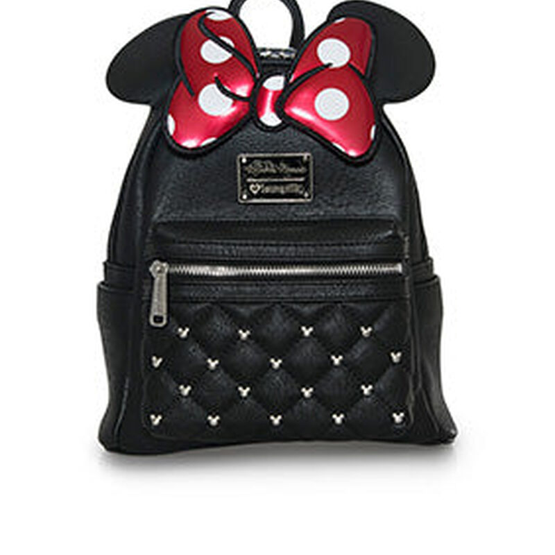 Loungefly Minnie Mouse Classic Bow Quilted Texture Ear Mini Backpack