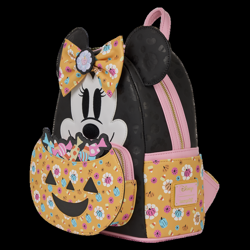 Loungefly Minnie Mouse Cosplay Floral Pumpkin Glow Mini Backpack