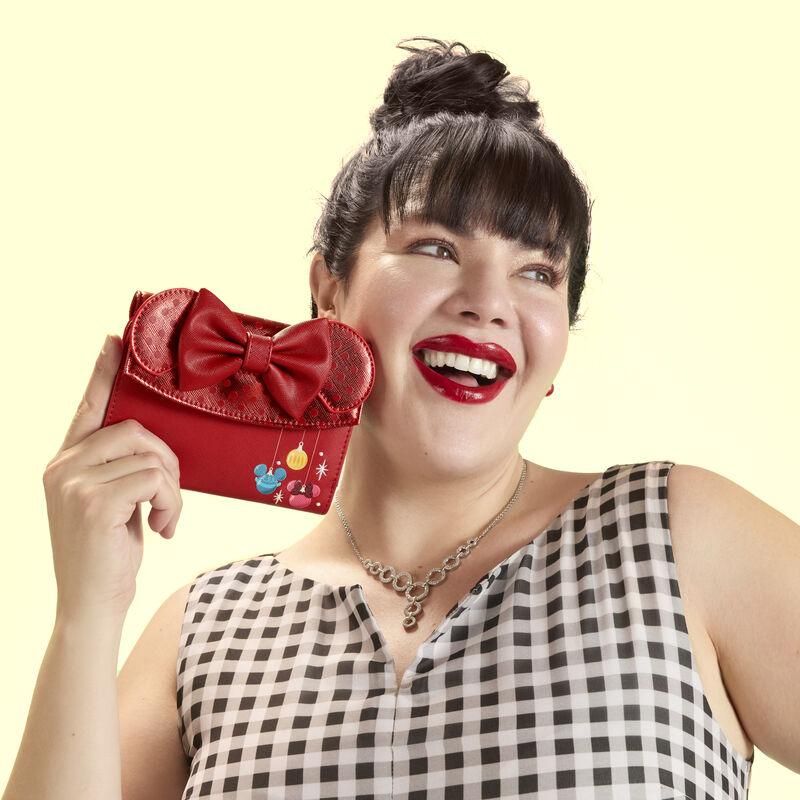 loungefly Minnie Mouse Exclusive Holiday Ornaments Wallet