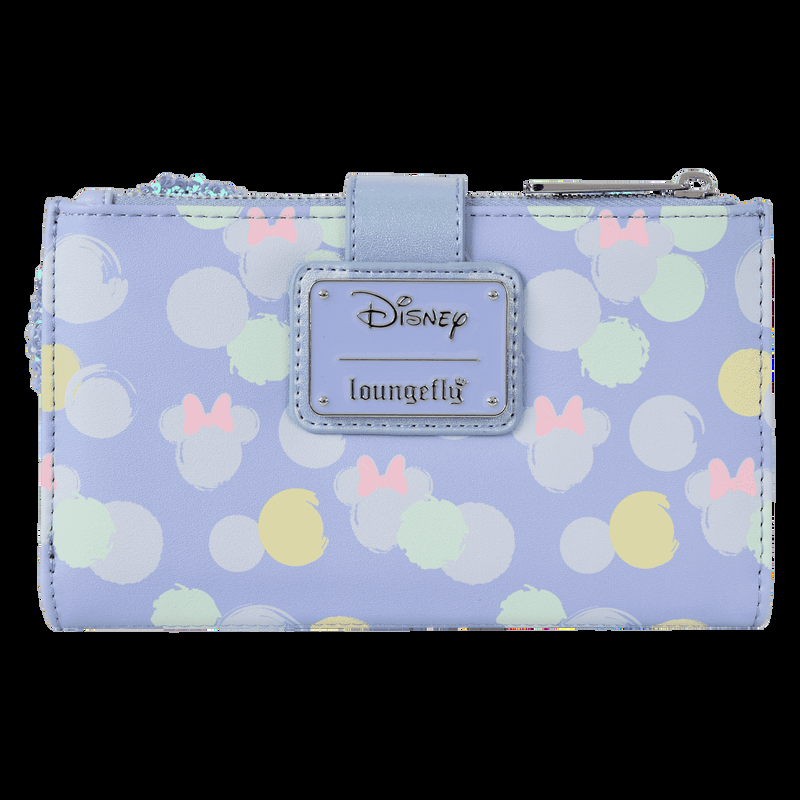 Loungefly Minnie Mouse Exclusive Iridescent All-Over Print Sequin Ear Flap Wallet