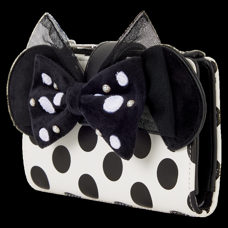 Loungefly Minnie Mouse Exclusive Polka Dot Pearl Flap Wallet