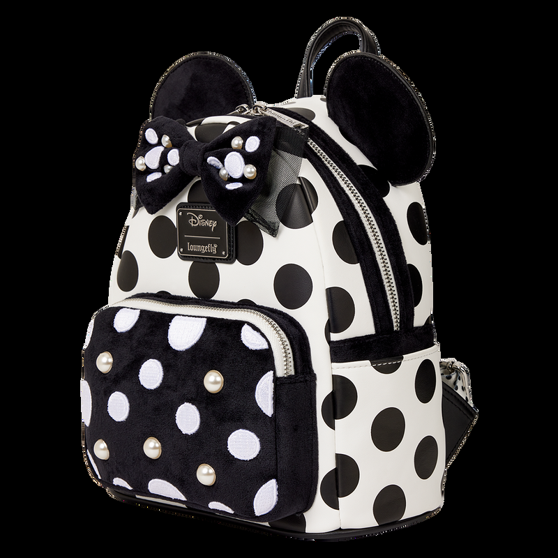 Loungefly Minnie Mouse Exclusive Polka Dot Pearl Mini Backpack