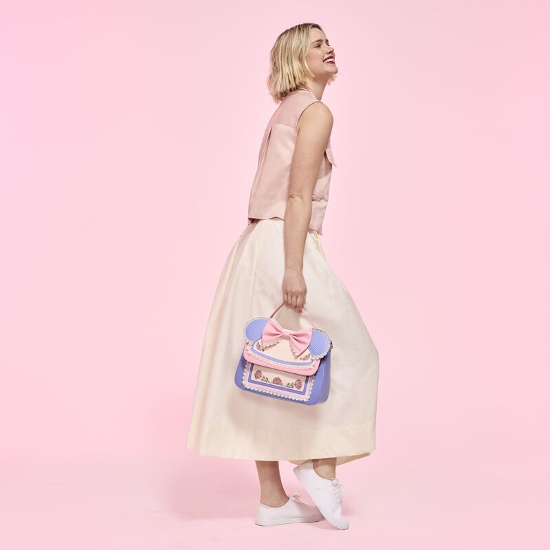 loungefly Minnie Mouse Floral and Lace Crossbody Bag