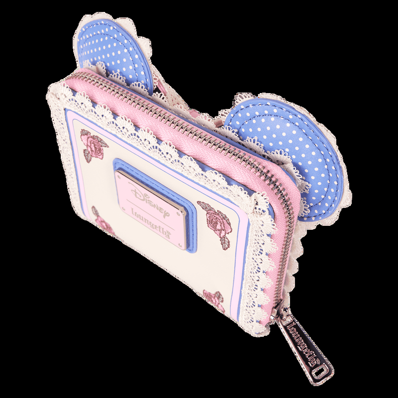 Loungefly Minnie Mouse Floral And Lace Zip Around Wallet