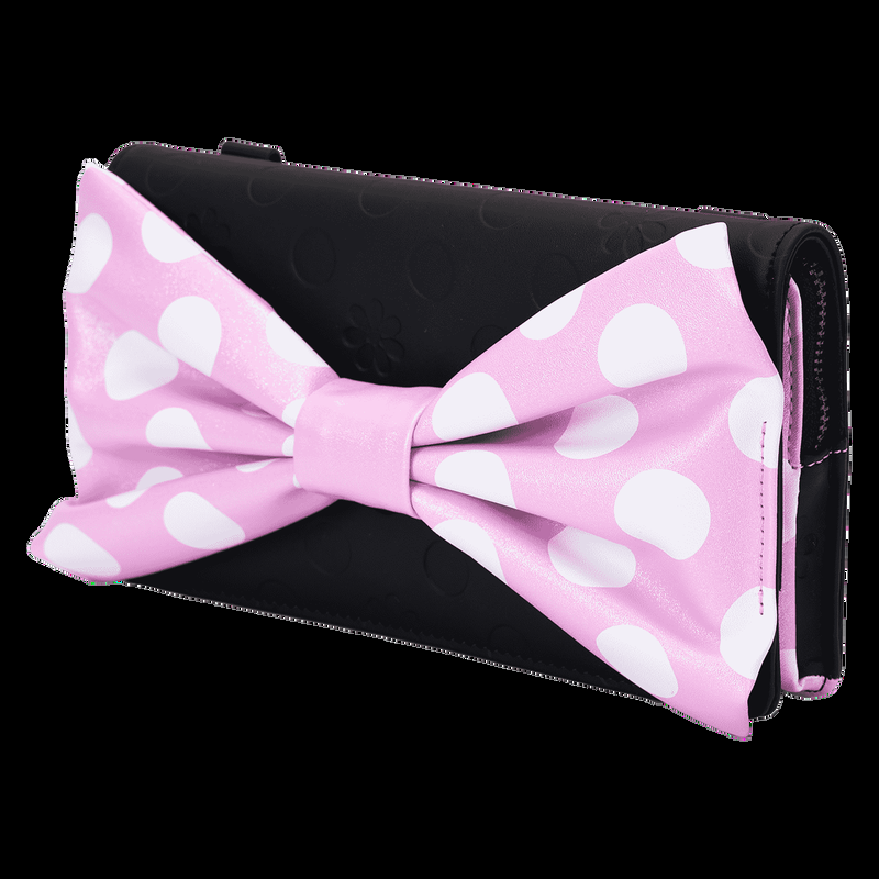 Loungefly Minnie Mouse Floral Rock The Dots Clutch Crossbody Bag