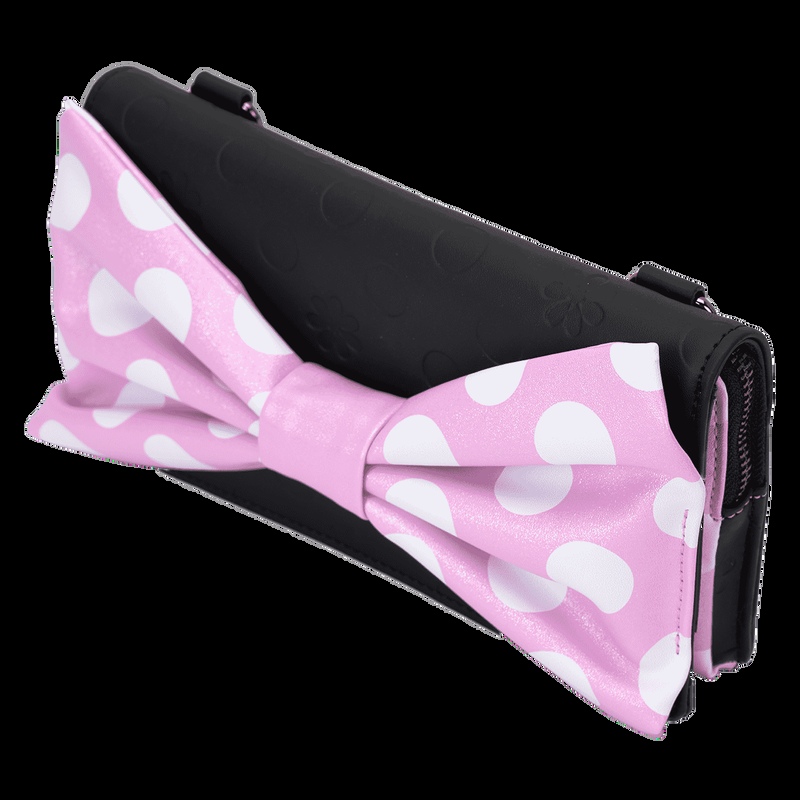 Loungefly Minnie Mouse Floral Rock The Dots Clutch Crossbody Bag