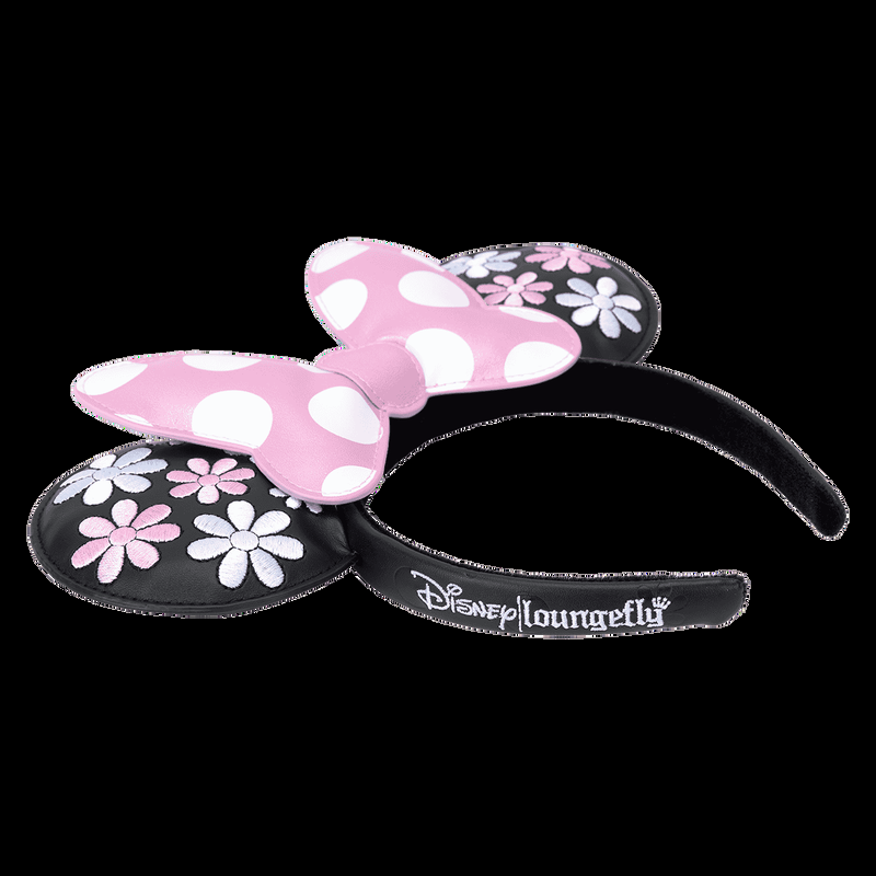 Loungefly Minnie Mouse Floral Rock The Dots Ear Headband
